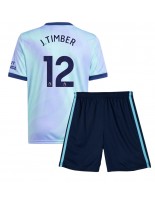 Arsenal Jurrien Timber #12 Tredjedraktsett Barn 2024-25 Korte ermer (+ bukser)